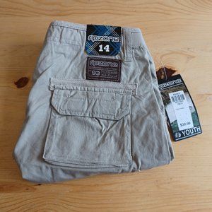 NEW! Ripzone Sz 14 Youth Shorts - Cargo in Sand Colour  (3893)